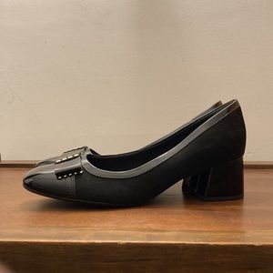 Spring Step black chunky heeled pumps, size 10